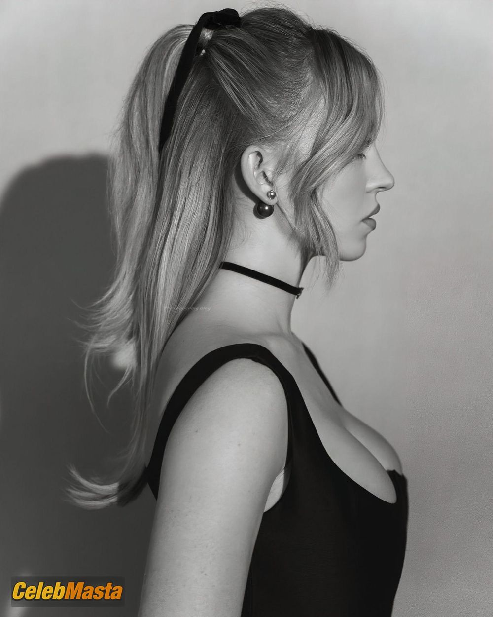 Sydney Sweeney Sexy Shows off Her Hot Cleavage In A Black Dress In A Promo Photoshoot by Elias Tahan photo 1
