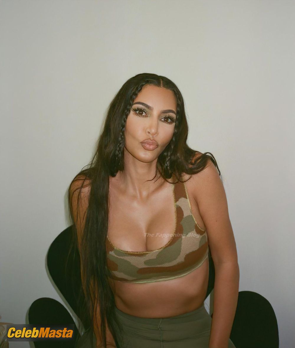 Kim Kardashian Sexy Poses In New Cosmetics Photoshoot Showing Nice Cleavage photo 1