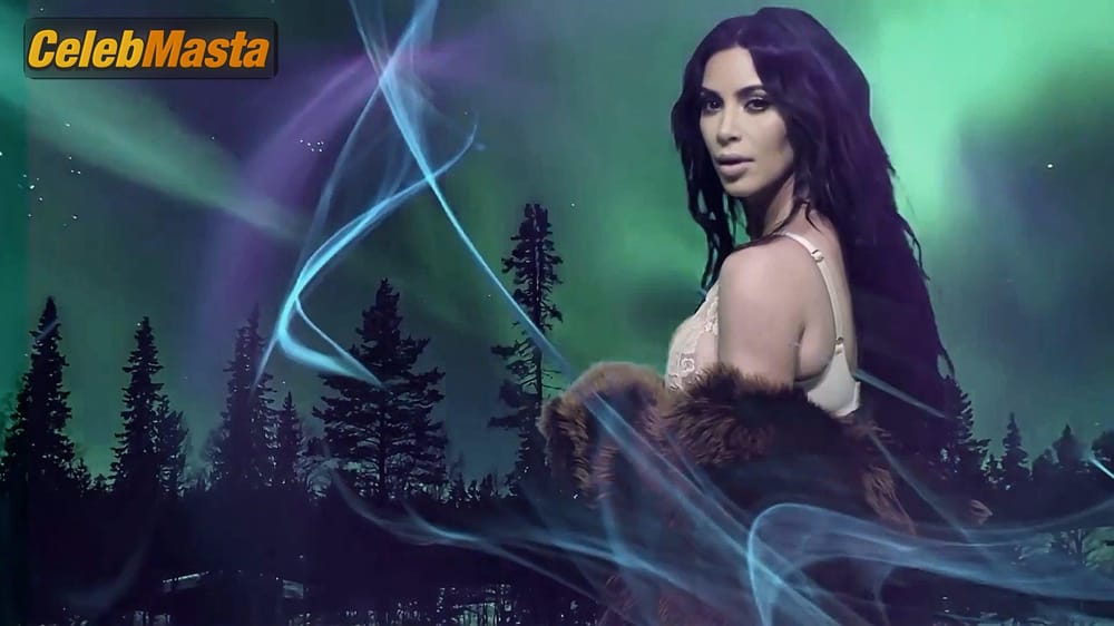 Kim Kardashian Sexy 2016 LOVE Advent Day 12 the Fappening Star Fur Coat During the Northern Lights Love Photo Gallery photo 1