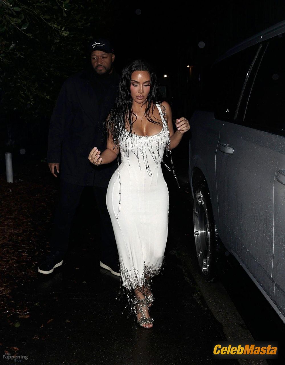 Kim Kardashian Sexy Seen Flaunting Her Hot Boobs In A Gorgeous White Dress At Petra Collins’ Party In LA Photo Gallery photo 1