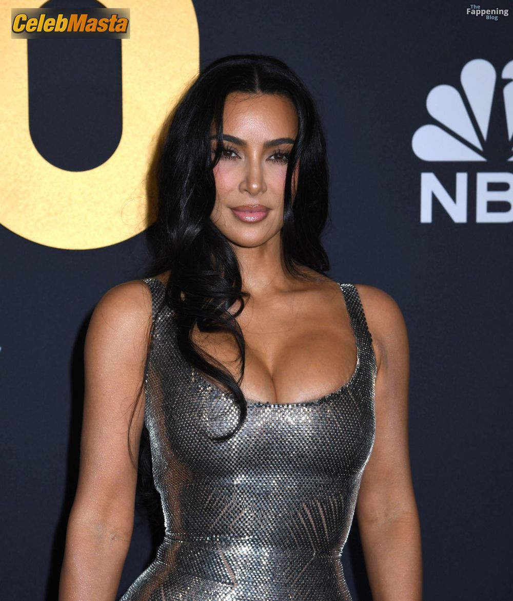 Kim Kardashian Sexy Flaunts Her Amazing Cleavage And Curves In A Tight Silver Dress At SNL50: The Anniversary Show In New York Photo Gallery photo 1