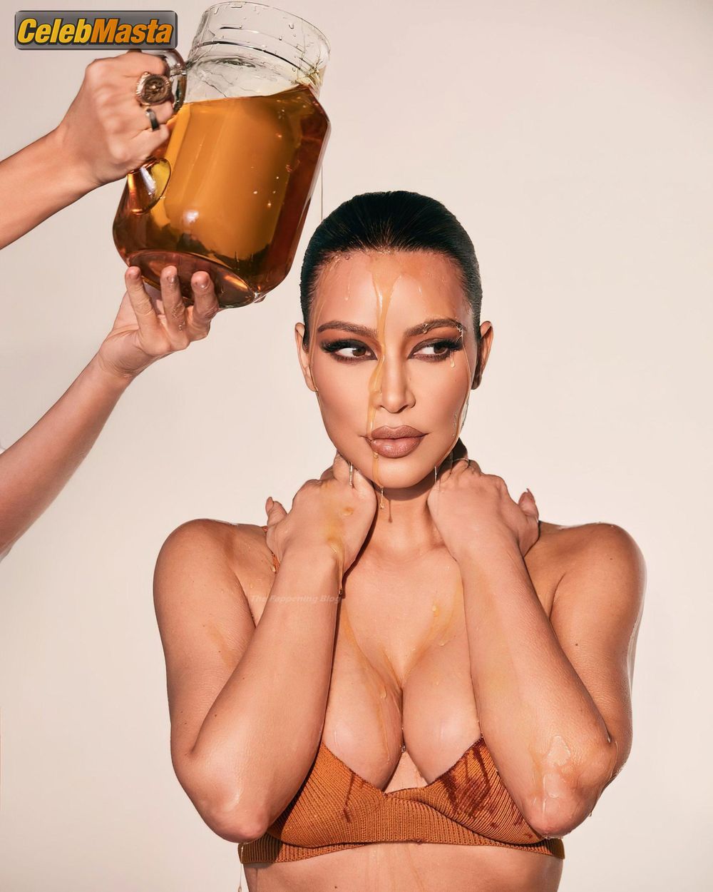 Kim Kardashian Sexy Goes Wet in A Photoshoot for KKW Beauty Cosmetics photo 1