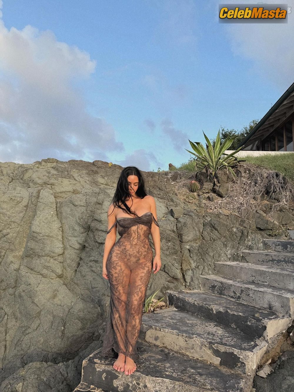 Kim Kardashian Sexy Shows Off Her Hot Boobs And Booty In A Beachside Photoshoot photo 1