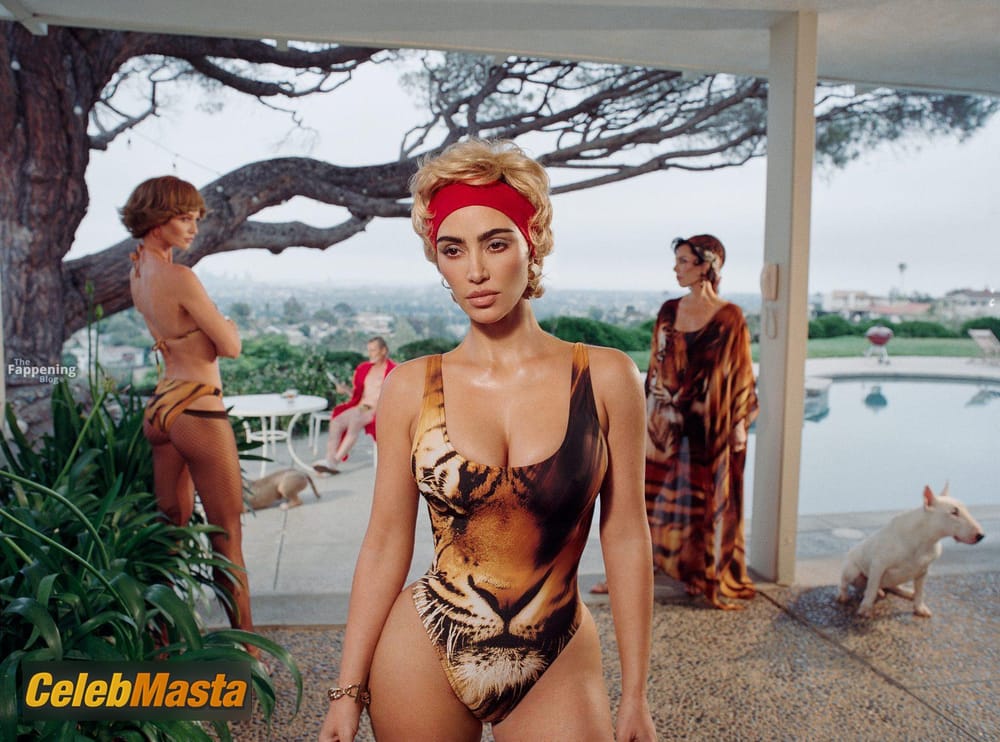 Kim Kardashian Sexy Poses Her Chiseled Abs And Banging Assets In A Photoshoot For Roberto Cavalli X SKIMS photo 1