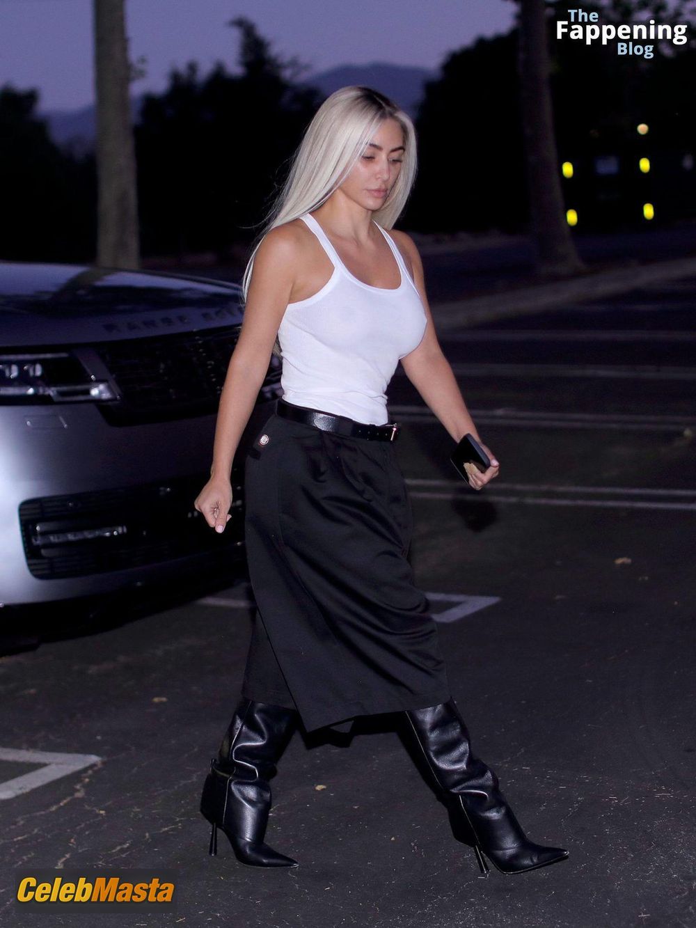 Kim Kardashian Sexy Spotted Flashing Her Hot Boobs Wearing A Sheer Top In Los Angeles Photo Gallery photo 1