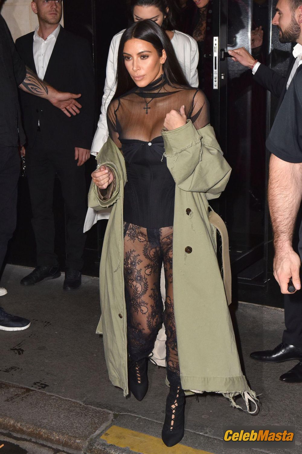 Kim Kardashian Without Panties in a See-through Outfit in Paris Photo Gallery photo 1