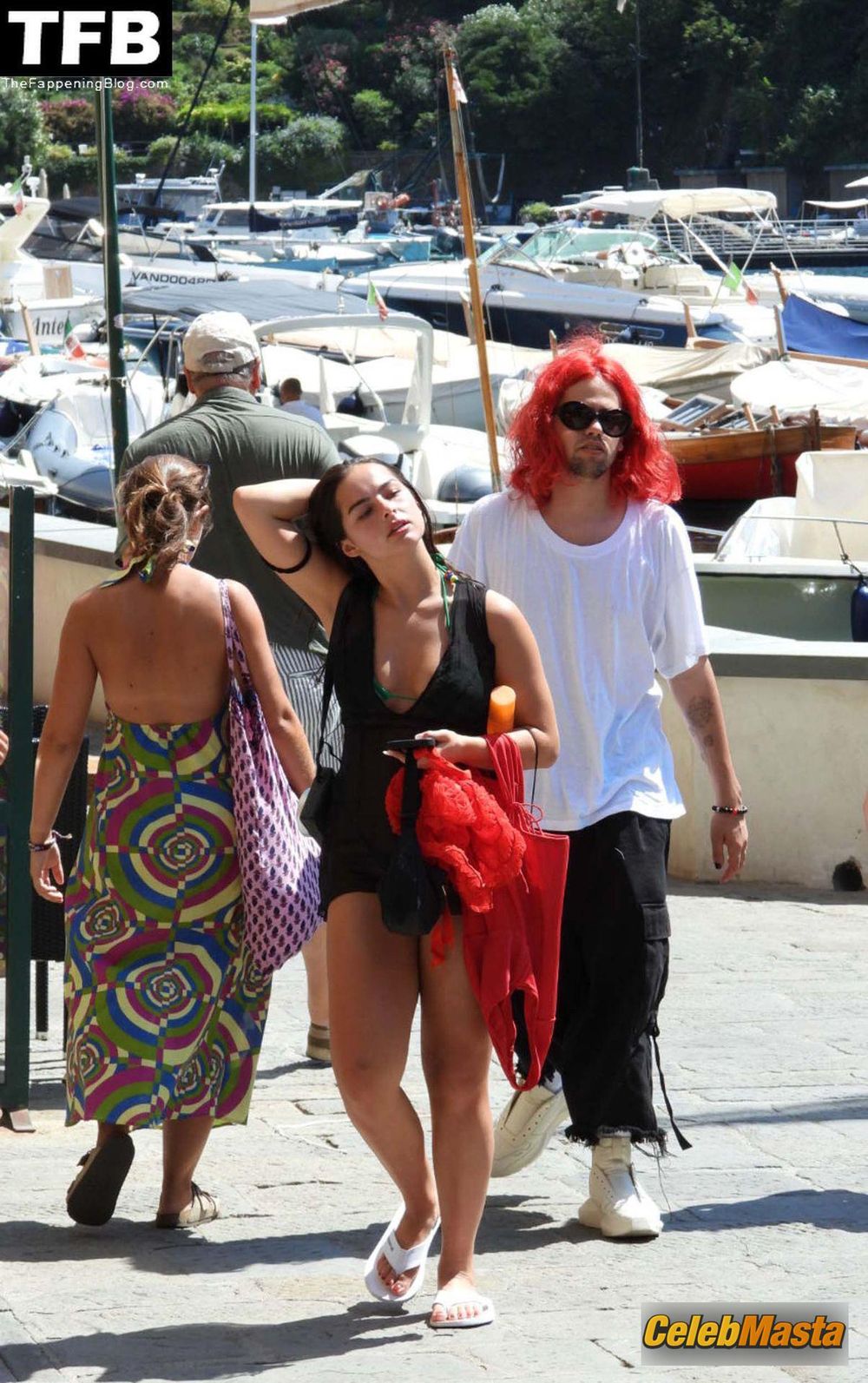 Addison Rae Sexy Seen Flashing Her Thong Bikini In Portofino Photo Gallery photo 1