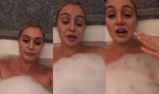 Iskra Lawrence's Topless Bathtub Video