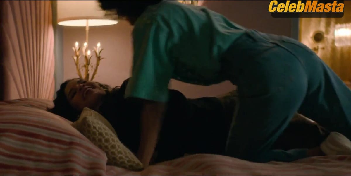 Sunita Mani and Shakira Barrera Lesbian Scene Wearing Underwear in Glow