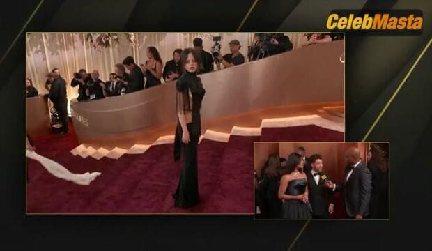 Jenna Ortega's Sexy Scene at The Golden Globe Awards