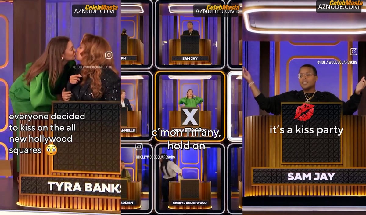 Drew Barrymore, Tiffany Haddish, Whitney Cummings, Tyra Banks and Sheryl Underwood Share a Lesbian Scene in Hollywood Squares