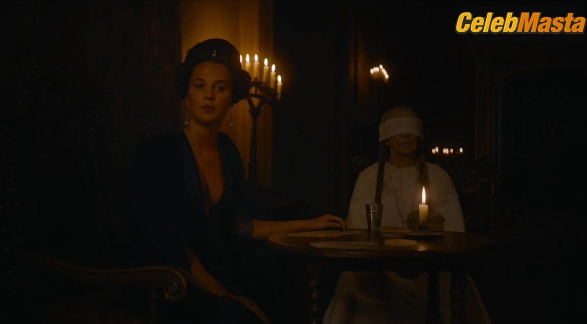 Alicia Vikander Sexy Scene from The Green Knight