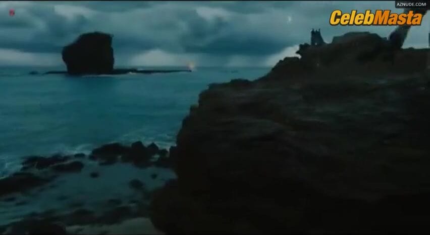 Felicity Jones Boobs Scene in The Tempest