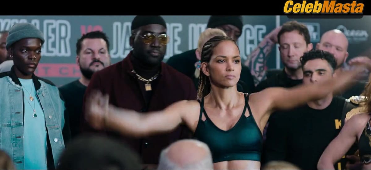 Halle Berry and Valentina Shevchenko Swimsuit Scene in Bruised