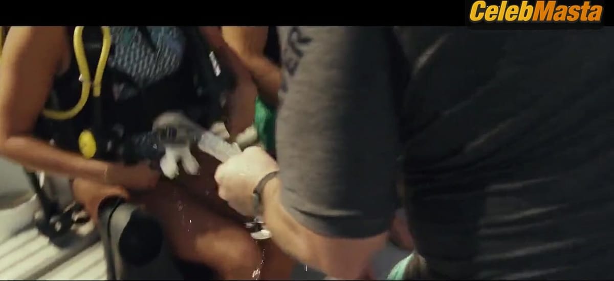 Alexandra Daddario Swimsuit Scene from Rampage