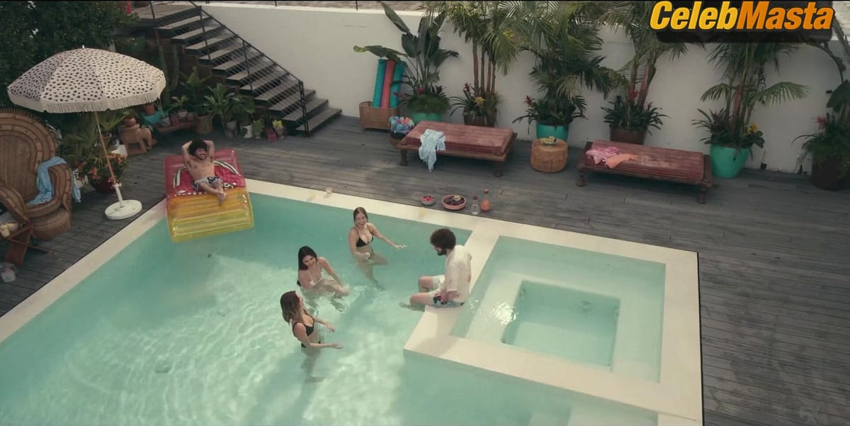 Elsie Hewitt, Kendall Jenner and Hailey Baldwin Swimsuit, Thong Scene in Dave