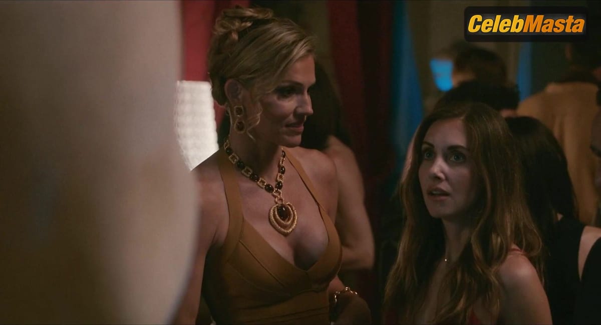 Alison Brie and Tricia Helfer's Lesbian Scene from Spin Me Round