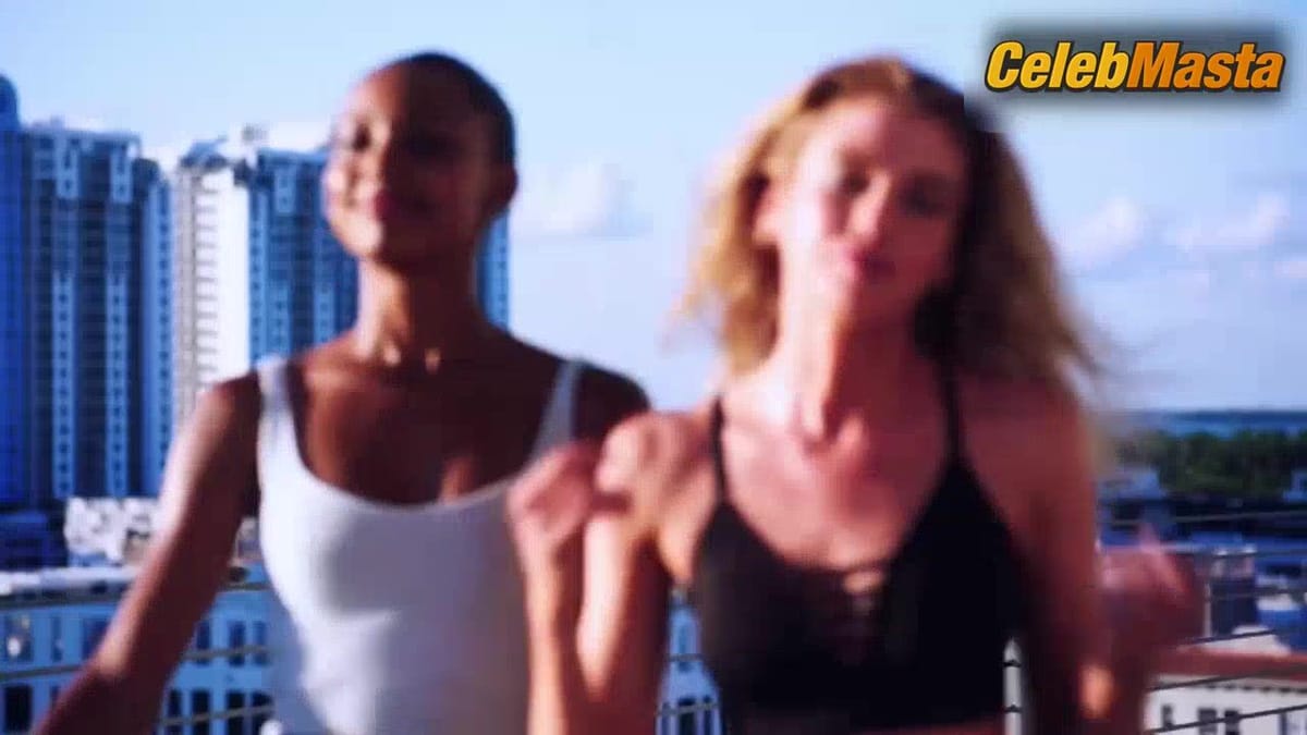 Adriana Lima, Lais Ribeiro, Candice Swanepoel and Martha Hunt's Underwear Scene in The Victoria's Secret Angels Lip Sync "24k Magic