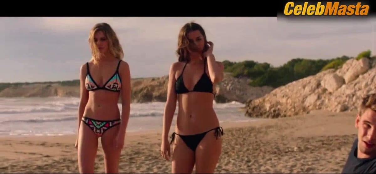 Ana de Armas and Gaia Weiss Bikini Scene in Overdrive