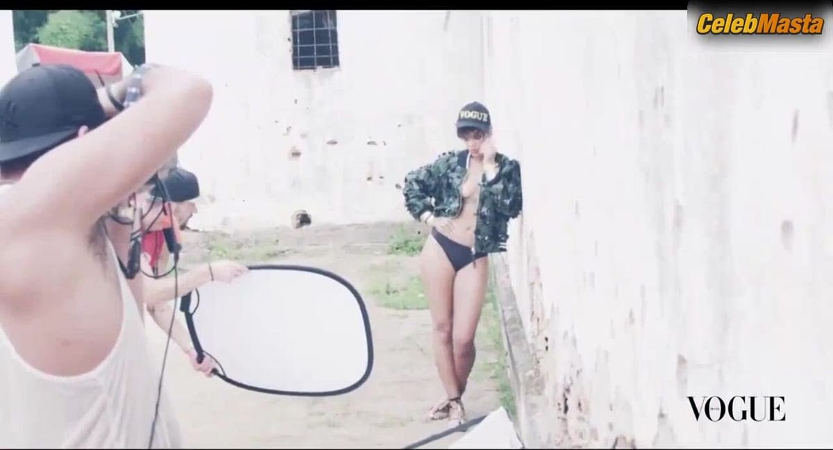 Rihanna Booty and Tits Scene from Vogue Brasil