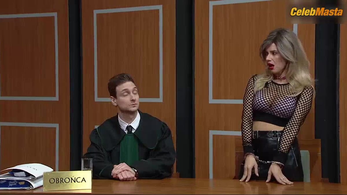 Weronika Rosati Tits Scene from Saturday Night Live Polska