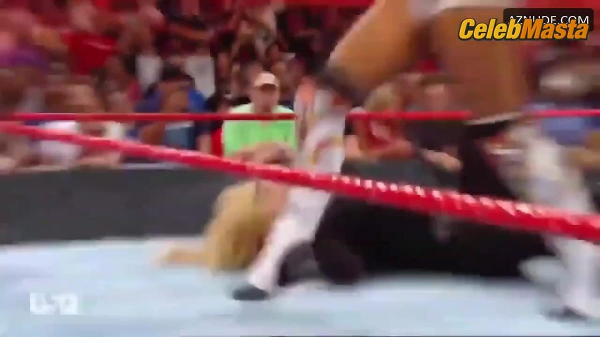 Sasha Banks Shows Tits and Thong Scene in WWE Monday Night RAW