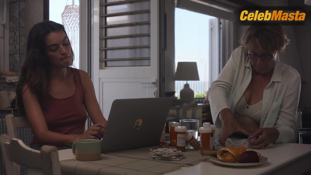 Emma Mackey and Fiona Shaw's Underwear and Boobs Scene in Hot Milk