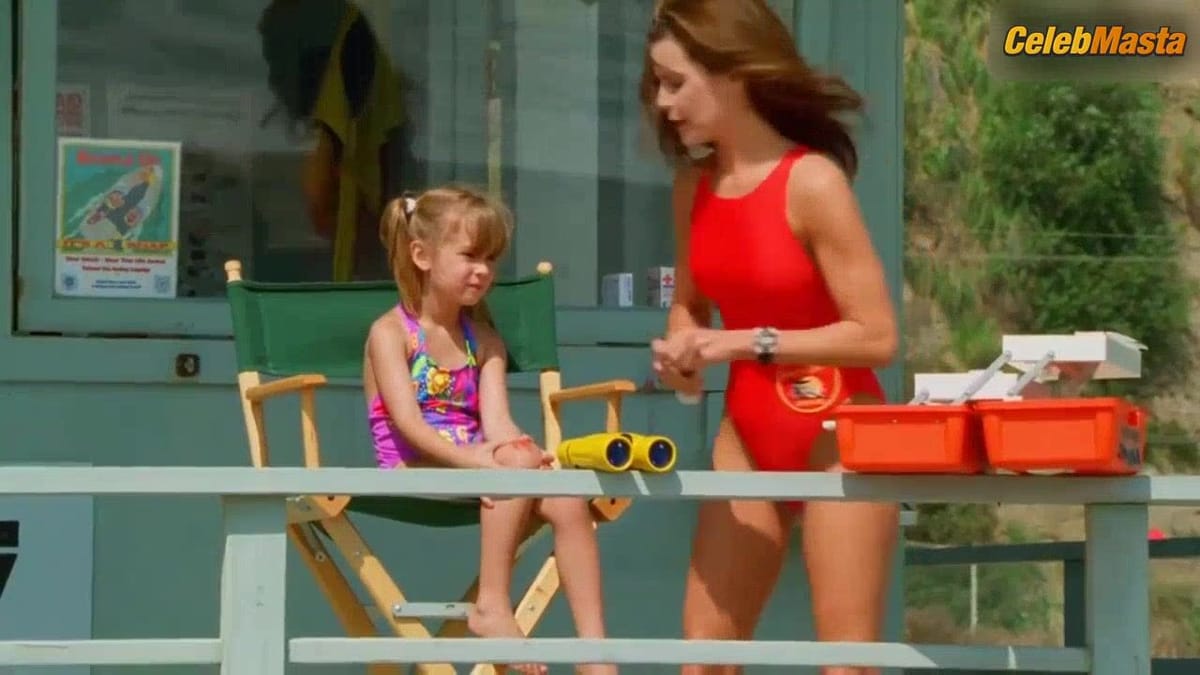 Josie Davis Swimsuit Scene from Baywatch