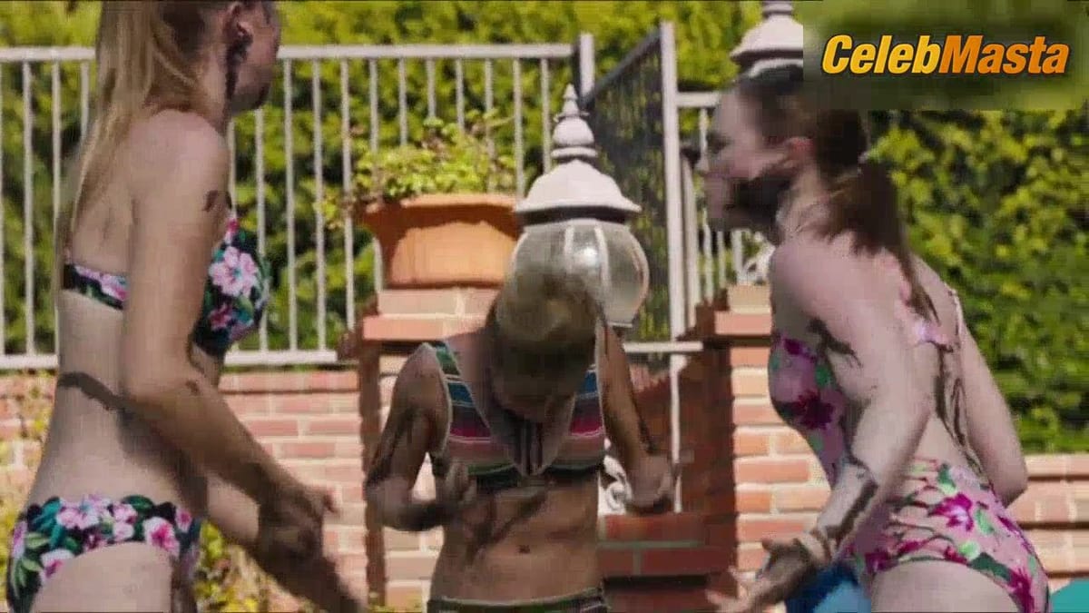 Madeline Bertani, Lizze Broadway and Christina Burdette Bikini Scene in Here And Now Show