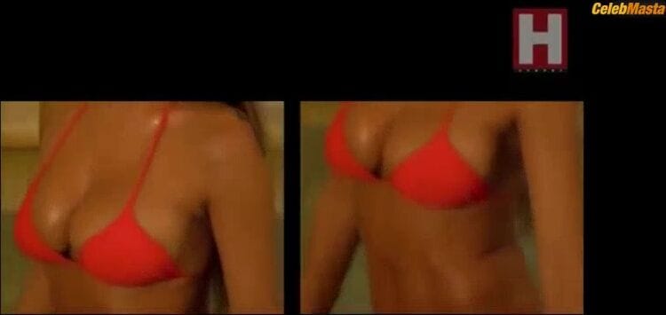 Carolina Ardohain Tits, Swimsuit Scene in Hombre Magazine Argentina