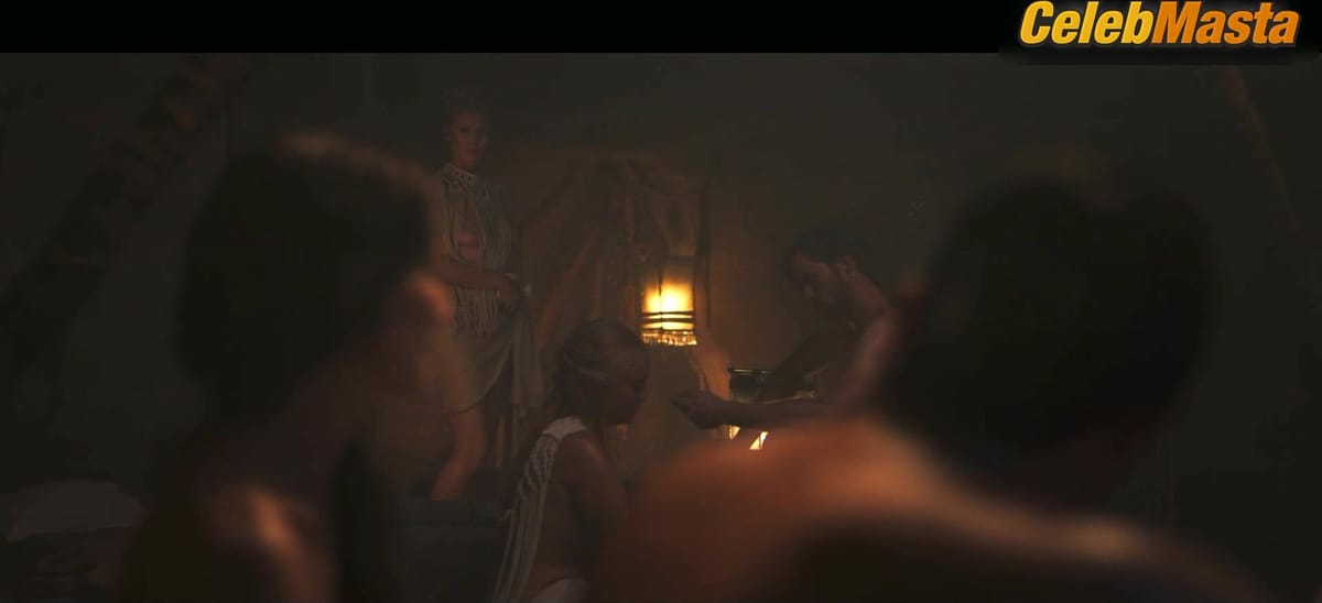 Rosamund Pike, Salome R. Gunnarsdottir and Synnove Macody Lund's Tits Scene in The Wheel Of Time