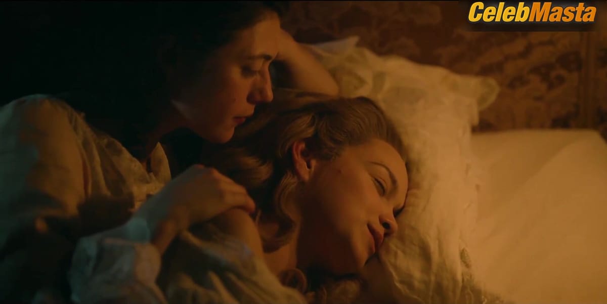 Jasmine Blackborow and Emilia Schule Lesbian Sex Scene in Marie Antoinette