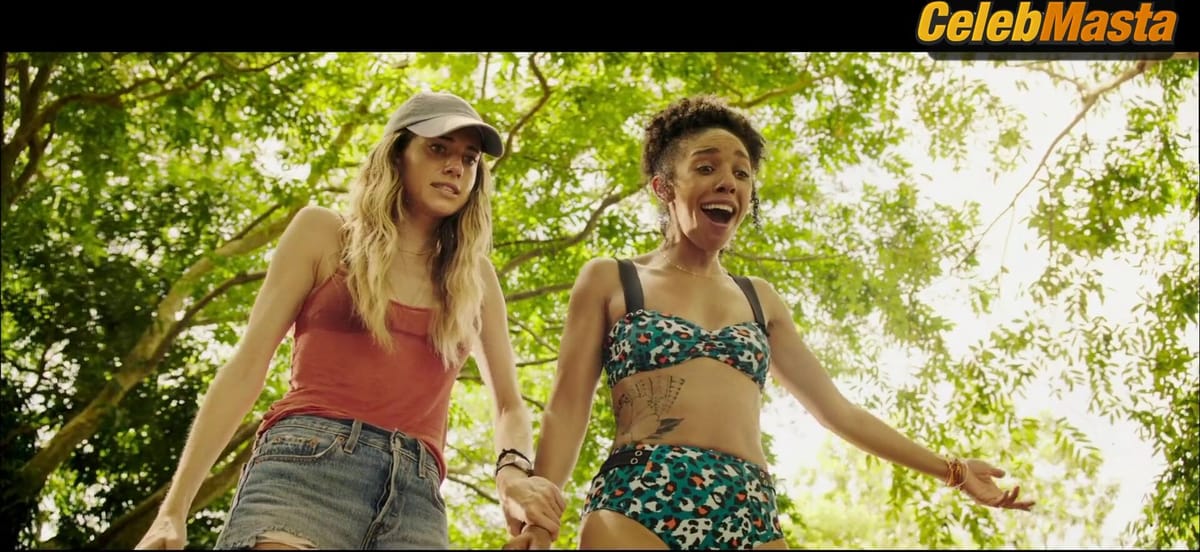 Allison Williams and Pearl Mackie Swimsuit Scene in Horizon Line