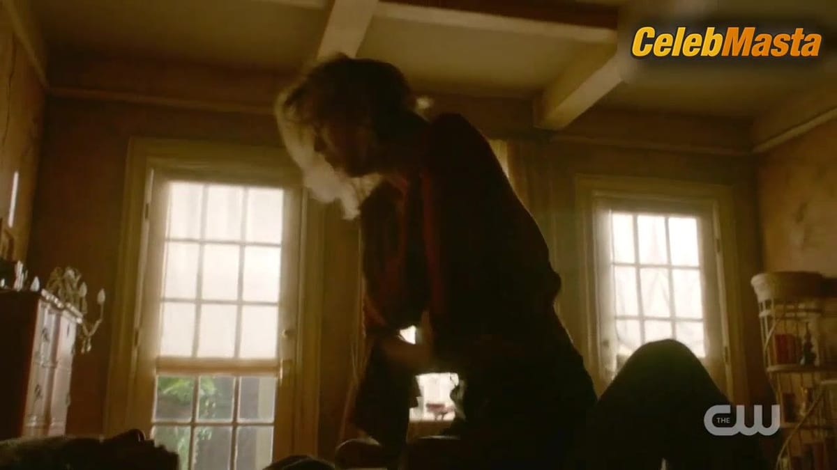 Riley Voelkel and Christina Marie Moses Bare Lesbian Scene in The Originals