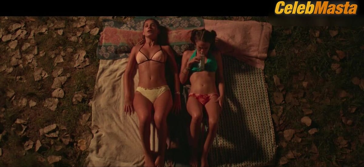Maia Mitchell and Cami Morrone Bikini Scene in Never Goin' Back