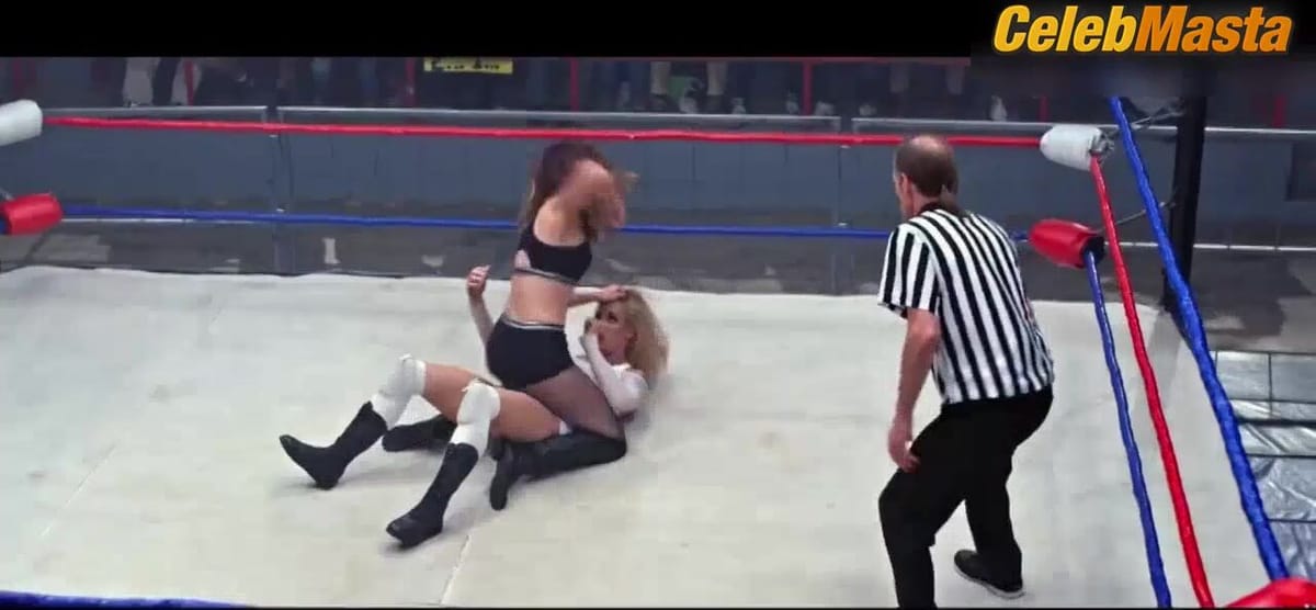 Amanda Crew and Chelsea Anne Green Flaunt Sexy Scene in Chokeslam