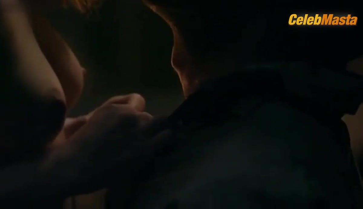 Sophie Skelton's Boobs Scene in Outlander