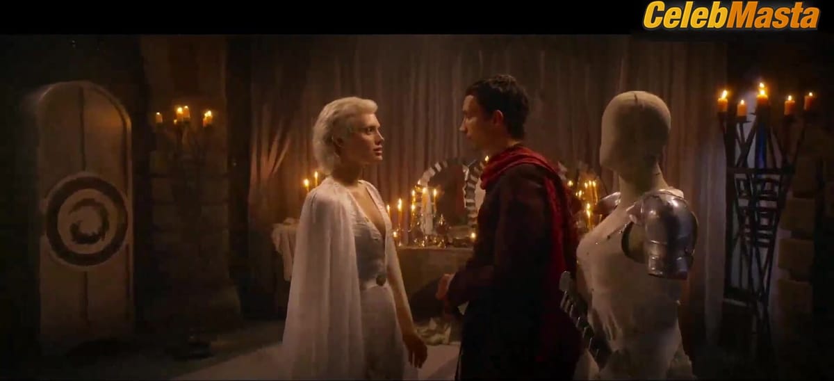 Wallis Day Boobs Scene in Red Sonja