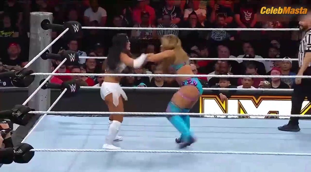 Lola Vice and Roxanne Perez Booty, Tits Scene in Wwe Nxt Heatwave 2024