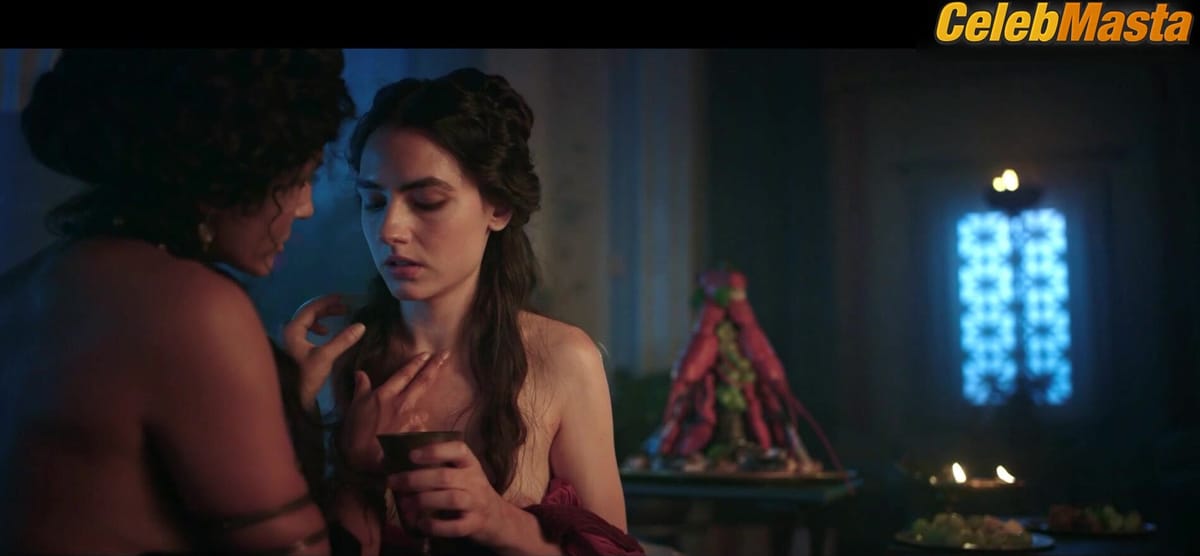 Angeliqa Devi and Romana Maggiora Vergano's Tits, Lesbian Scene in Those About To Die