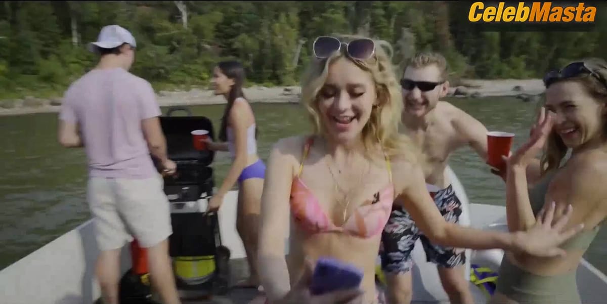 Emilia McCarthy's Tits, Swimsuit Scene in Skymed