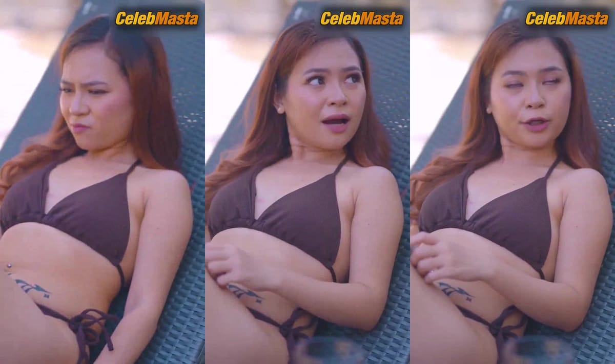 Maezy Lopez and Yam Cadano Tits, Swimsuit Scene from Wrong Chat Right Love