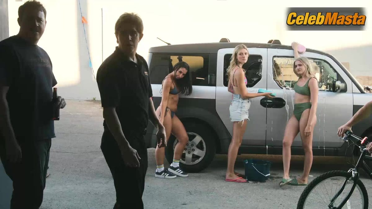 Kerryn Feehan, Rachel Aspen and Ellen McAlpine's Swimsuit Scene in Tires
