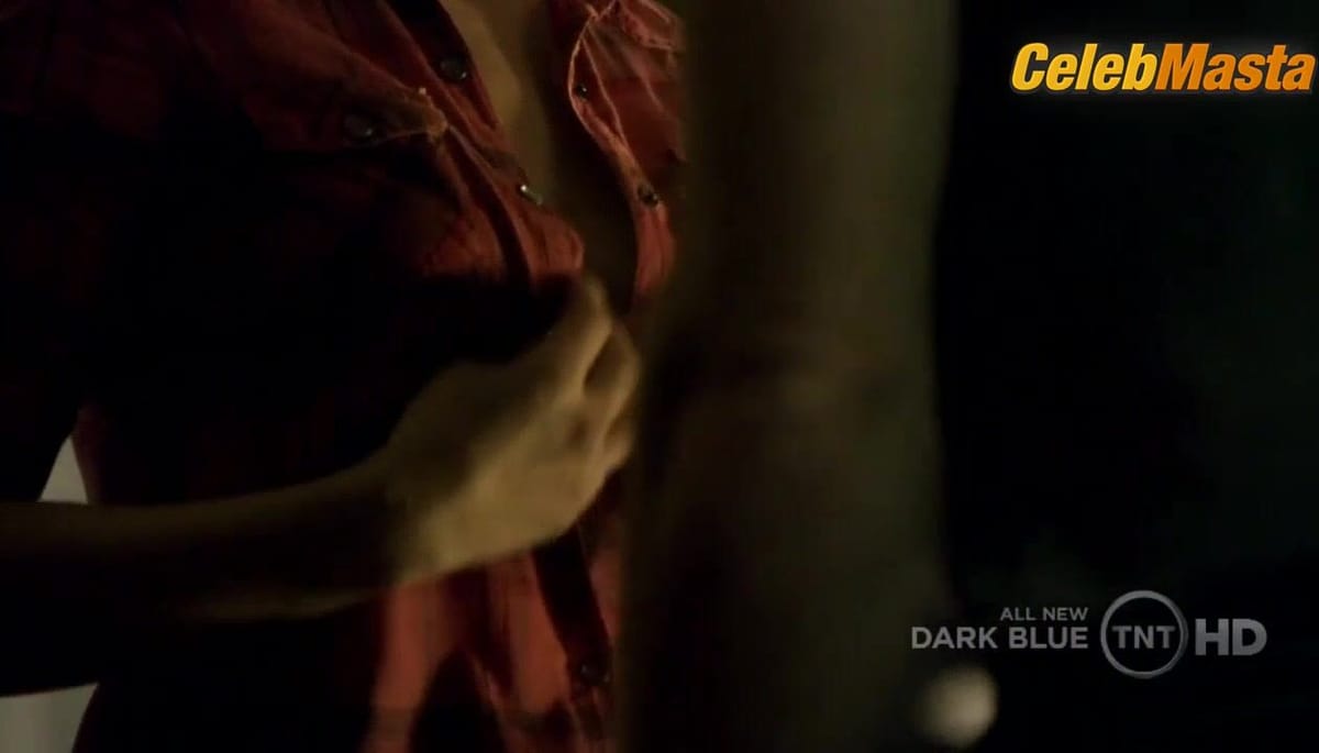 Nicki Aycox Shows Underwear Scene in Dark Blue