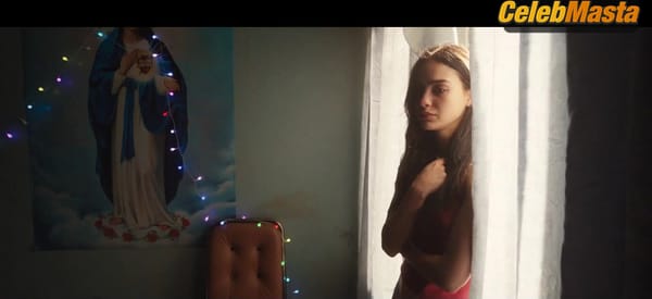 Melissa Barrera Tits and Underwear Scene in Carmen