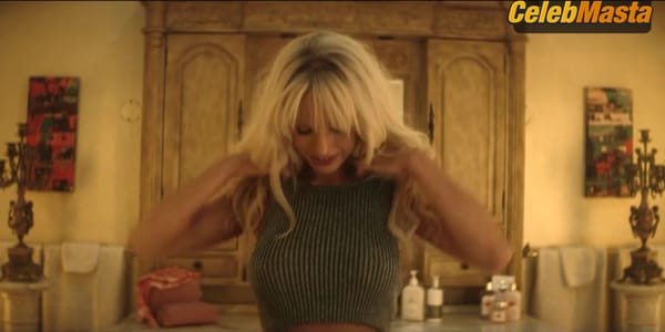 Lily James Shows Tits in Prosthetic Scene in Pam & Tommy