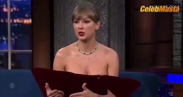 Taylor Swift's Tits Scene in Late Show With Stephen Colbert