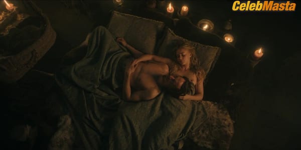 Jeanne Goursaud Bares Breasts in Barbarians Scene