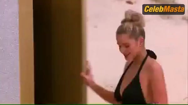 Helen Flanagan Bares Her Nude Breasts and Thong Backside in a Scene in I'm a Celebrity, Get Me Out of Here!