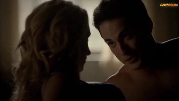 Candice Accola Shows Underwear in a Scene from The Vampire Diaries